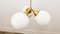 Sputnik Suspension with Glossy White Globes 12