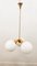 Sputnik Suspension with Glossy White Globes 7