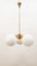 Sputnik Suspension with Glossy White Globes 11