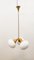Lámpara colgante Sputnik de latón con tres suspensiones, Imagen 1