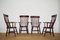 English Victorian Windsor Farm Chairs, Set of 4 1
