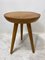 Vintage Solid Elm Side Table, 1950s 4