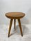 Vintage Solid Elm Side Table, 1950s, Image 2