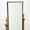 Antique Neoclassical Style Brass Cheval Mirror by Peerage 7