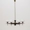Chandelier in Brass, Glass and Teak, 1950s, Image 3
