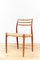 No. 78 Teak Dining Chairs by Niels Otto (N.O.) Møller for J.L. Møllers, Set of 2 1