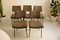 Mid-Century Esszimmerstühle aus Stahl & Stoff, 1960er, 5er Set 11