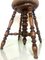 Antique Victorian Adjustable Piano Stool with Patchwork Leather Seat 4