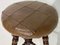 Antique Victorian Adjustable Piano Stool with Patchwork Leather Seat 16