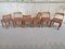 Vintage Leather & Wooden Chairs, 1960s, Set of 6, Image 7