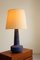 Large Blue Ceramic Table Lamp from Karlsruher Majolika, Image 2