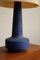 Large Blue Ceramic Table Lamp from Karlsruher Majolika, Image 5