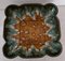 Vintage Art Deco Square Ceramic Fruit Bowl from Jaspe Longwy, France 1