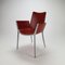 Red Leather and Aluminium Duna Chairs by Jorge Pensi for Cassina, 1990s, Set of 4 6