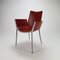 Red Leather and Aluminium Duna Chairs by Jorge Pensi for Cassina, 1990s, Set of 4, Image 6