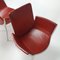 Red Leather and Aluminium Duna Chairs by Jorge Pensi for Cassina, 1990s, Set of 4 7