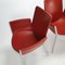 Red Leather and Aluminium Duna Chairs by Jorge Pensi for Cassina, 1990s, Set of 4 10