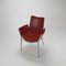 Red Leather and Aluminium Duna Chairs by Jorge Pensi for Cassina, 1990s, Set of 4, Image 8