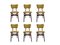 20th Century Chairs in Mustard Wool and Wood, 1960s, Set of 6, Image 1