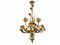 Italian Tole and Ceramic Rose Chandelier 1