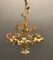 Italian Tole and Ceramic Rose Chandelier 8