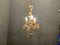 Italian Tole and Ceramic Rose Chandelier 6