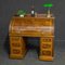 Sheraton Revival Mahogany Cylinder Desk 16