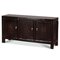 Credenza laccata nera con fiori, Immagine 1