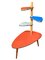 Mid-Century Multicolored Kidney-Shaped Plant or Flower Stand, 1950s 1