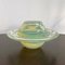 Mid-Century Modern Hand-Blown Opalescent Yellow Murano Art Glass Flying Saucer Bowl, Italy, 1950s, Image 11