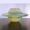 Mid-Century Modern Hand-Blown Opalescent Yellow Murano Art Glass Flying Saucer Bowl, Italy, 1950s 2