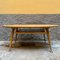 Low Coffee Table in Oak with Brass Details 1