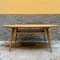 Low Coffee Table in Oak with Brass Details, Image 1