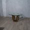 Mid-Century Italian School Round Brass and Glass Side Table, 1950s 3