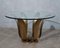 Mid-Century Italian School Round Brass and Glass Side Table, 1950s 5