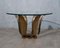 Mid-Century Italian School Round Brass and Glass Side Table, 1950s, Image 12