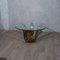 Mid-Century Italian School Round Brass and Glass Side Table, 1950s, Image 10