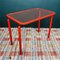 Mid-Century Red Metal Coffee Table, Italy, 1960s 10