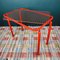 Mid-Century Red Metal Coffee Table, Italy, 1960s, Image 12