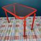 Mid-Century Red Metal Coffee Table, Italy, 1960s 8