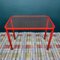 Mid-Century Red Metal Coffee Table, Italy, 1960s 1