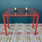 Mid-Century Red Metal Coffee Table, Italy, 1960s 2