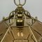 Lámpara colgante Diamond Hex vintage de latón dorado, años 60, Imagen 9