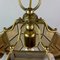 Lámpara colgante Diamond Hex vintage de latón dorado, años 60, Imagen 6