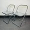 Mid-Century Plia Folding Chairs from Piretti, Italy, 1980s, Set of 2, Image 1