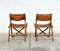 Leather Navy Folding Chairs by Sergio Asti for Zanotta, 1970s, Set of 2 3