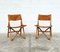 Leather Navy Folding Chairs by Sergio Asti for Zanotta, 1970s, Set of 2 1