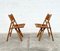 Leather Navy Folding Chairs by Sergio Asti for Zanotta, 1970s, Set of 2, Image 2