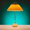 Mid-Century Tischlampe aus Messing mit Plissiertem Schirm & Schrumpflack Sockel von Cosack 5