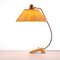 Mid-Century Table Lamp in Brass with Pleated Shade & Shrink Varnish Base from Cosack, Image 11